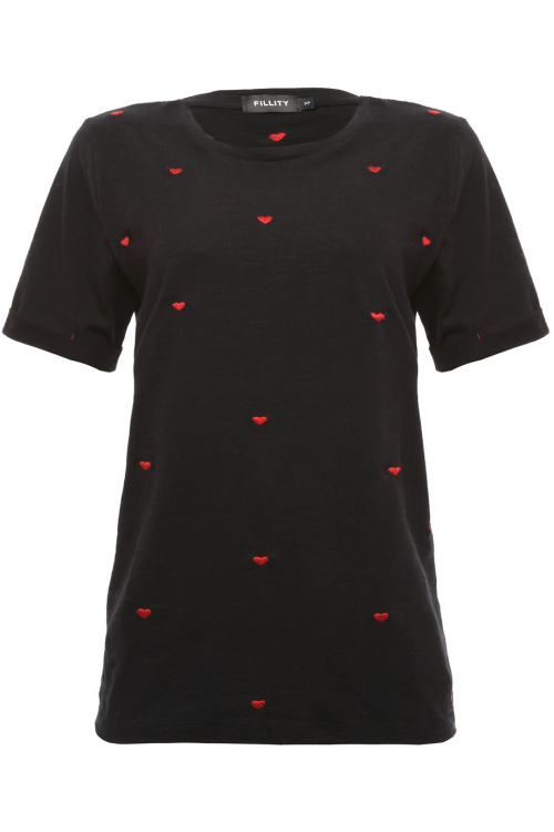 T-Shirt Bordada Corações - I21