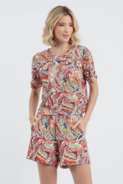 Blusa Moletom Manga Curta Cashmere I22
